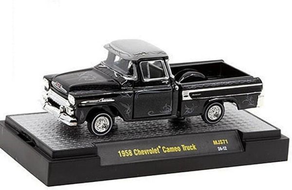 M2M-31500-MJS71 - CHEVROLET Cameo Truck 1958 Nero LOWRIDERS in blister - 1