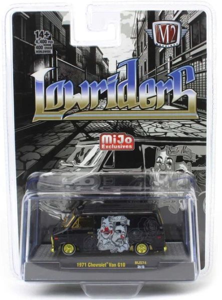 M2M-31500-MJS74-DORE - Chevrolet Van G10 del 1971, nero con cerchi dorati, ancora nella confezione blister. - 1