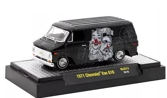 M2M-31500-MJS74 - Chevrolet Van G10 del 1971, nero, in blister. - 1