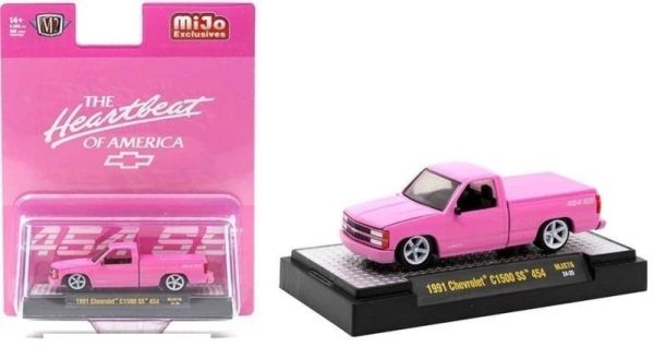 M2M-31500-MJS76 - CHEVROLET C1500 SS 454 1991 rosa IL CUORE DELL'AMERICA in blister - 1