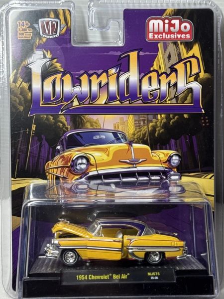 M2M-31500-MJS78 - CHEVROLET Bel Air 1954 giallo LOWRIDERS in blister - 1