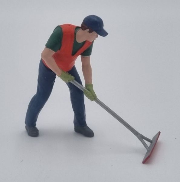 ATLAN32046 - Operaio edile con una spatola per asfalto - 1