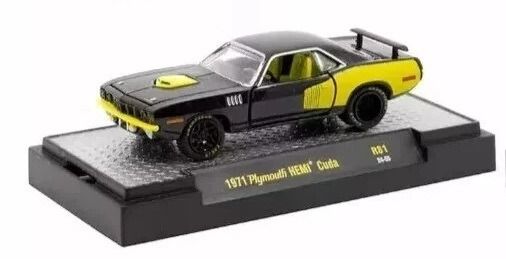 M2M-32600-81-C - PLYMOUTH HEMI Cuda 1971 nera e gialla - 1