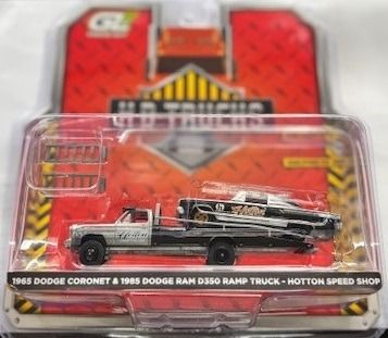 GREEN33260-A-GRIS - DODGE Ram D350 1985 con DODGE Coronet 1965 grigio - HOTTON SPEED SHOP della serie H.D TRUCKS - 1