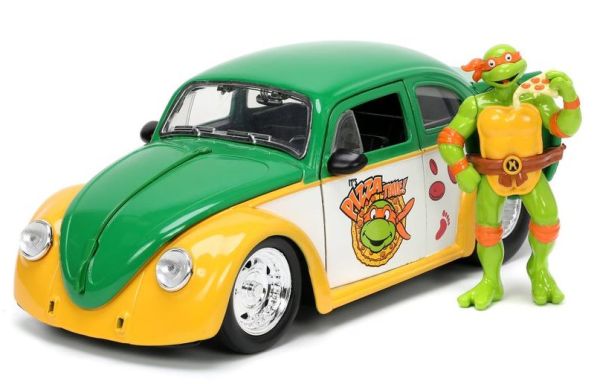 JAD33741 - VOLKSWAGEN Maggiolino Tartarughe Ninja con figura di MICHELANGELO 1959 - 1