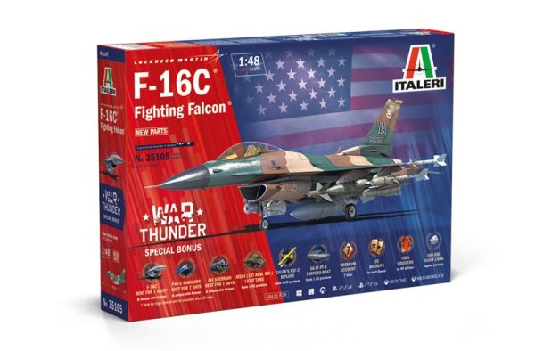 ITA35105 - Aereo da caccia F-16C Fighting Falcon - War Thunder da assemblare e dipingere - 1