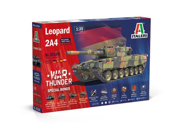 ITA35106 - Carro armato LEOPARD 2A4 - War Thunder da assemblare e dipingere - 1