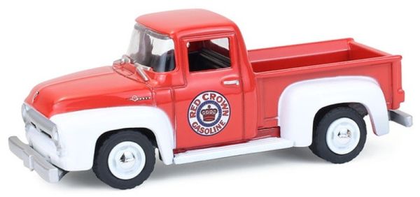 GREEN35300-A - FORD F-100 1954 rosso e bianco RED CROWN GASOLINE della serie BLUE COLLAR - 1