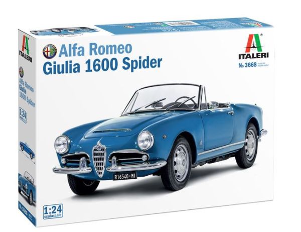 ITA3668 - ALFA Roméo Giulia 1600 Spider Blu da assemblare e dipingere - 1