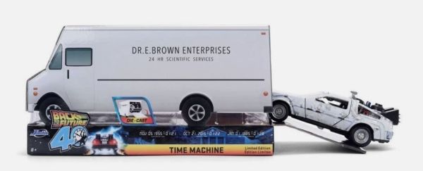 JAD36848 - DOLOREAN Camouflage grigio con scatola a forma di camion RITORNO AL FUTURO - 1