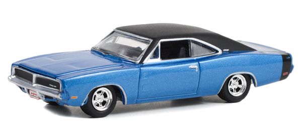GREEN37270-B - DODGE Charger 1969 blu della serie 50° anniversario di BARRETT JACKSON in blister - 1