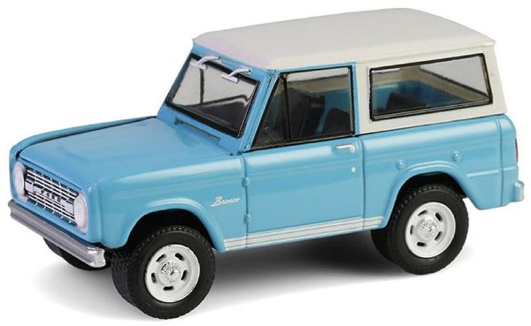 GREEN37320-A - FORD Bronco Custom SUV 1966 blu turchese della serie BARRETT JACKSON (in blister) - 1