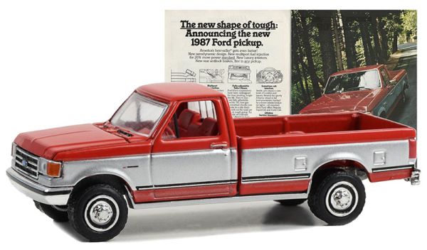 GREEN39130-F - FORD F-150 1987 rosso e grigio della serie VINTAGE AD CARS in blister - 1