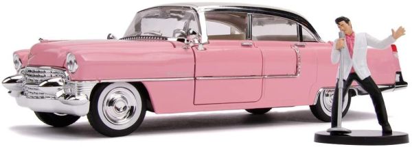 JAD31007 - CADILLAC Fleetwood 1955 rosa con figura di Elvis - 1