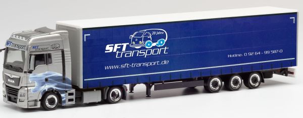 HER311816 - MAN TGX XXL 4x2 con rimorchio telonato 3 assi SFT Transport - 1