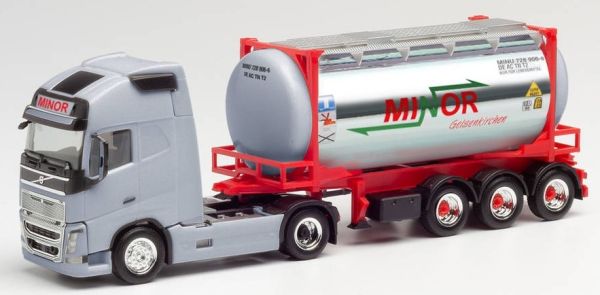 HER312844 - VOLVO FH Gl. XL 4x2 con portacontainer a 3 assi e cisterna MINOR - 1