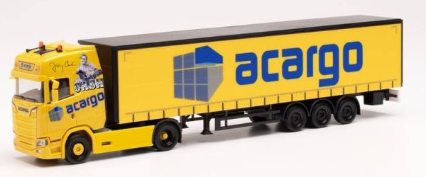 HER314763 - SCANIA CS 20 G.4x2 con rimorchio telonato 3 assi ACARGO/Johnny CASH - 1