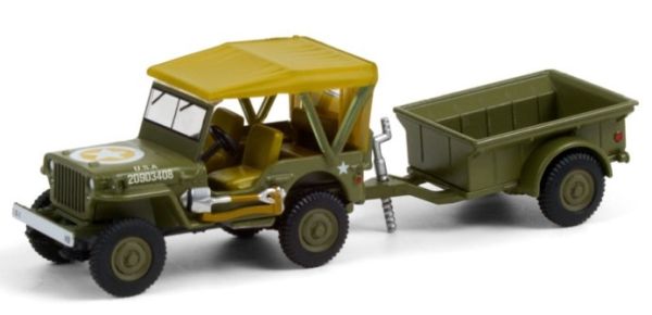 GREEN32220-A - JEEP WILLYS MB con rimorchio 1943 in blister - 1
