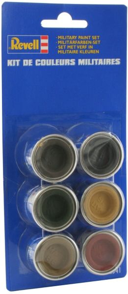 REV32341 - 6 vasetti di vernice smaltata color militare - 1