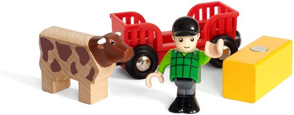 BRIO33879 - Pacchetto scoperta L'agricoltore con la sua mucca - 1