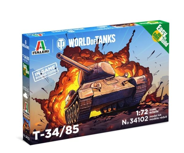 ITA34102 - Facile da costruire – T34/85 Tank World of Tanks - 1