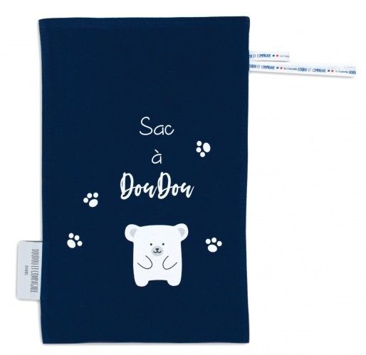 DC3767-4 - MON SAC A DOUDOU in cotone - divertente Blu Navy - 1