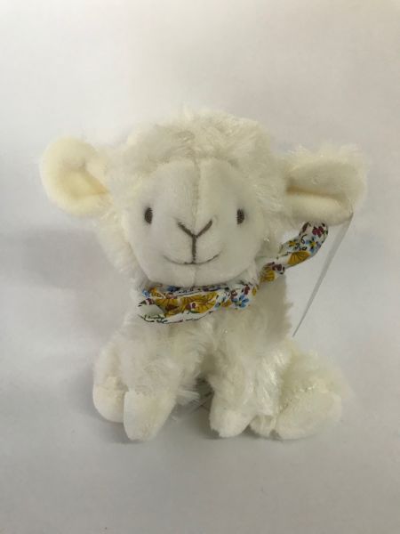 DC3817-01 - Foulard floreale in peluche con chouchou di agnello - 1