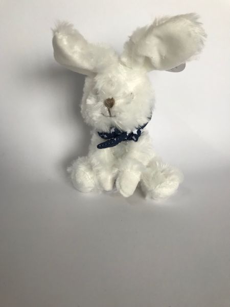 DC3818-05 - Peluche coniglio con sciarpa blu scuro con stelle - 1