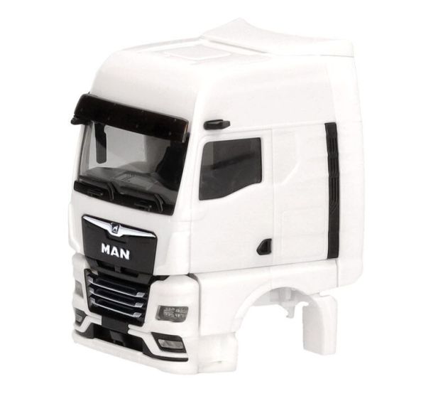 HER086332 - MAN TGX GX cabina con deflettori e telecamera retrovisore bianca - 2 pezzi da assemblare - 1