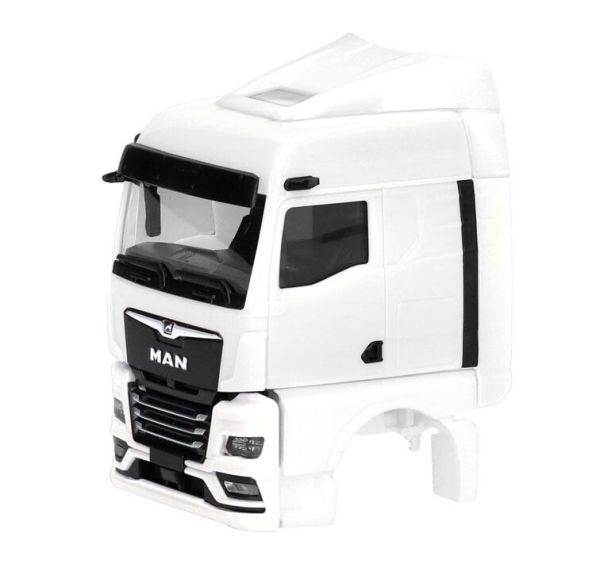 HER086349 - MAN TGX GM cabina con deflettori e telecamera retrovisore, bianco - 2 pezzi da assemblare - 1