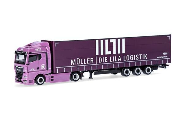 HER320801 - MAN TGX GM 4x2 con rimorchio a 3 assi MULLER - DIE LILA LOGISTIK - 1