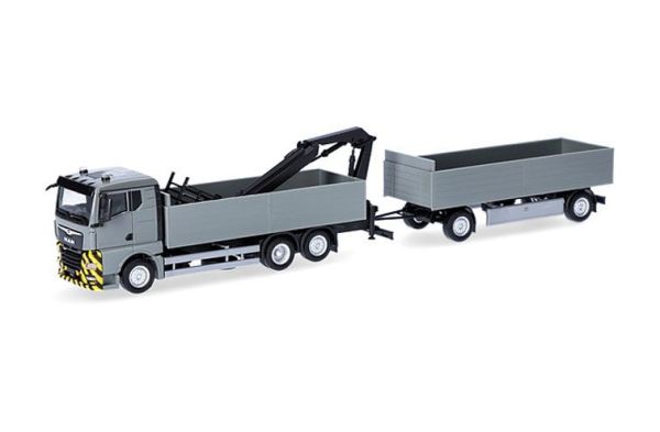 HER320825 - MAN TGX GN 6x2 con cassone ribaltabile, gru e rimorchio a 1+1 assi - 1