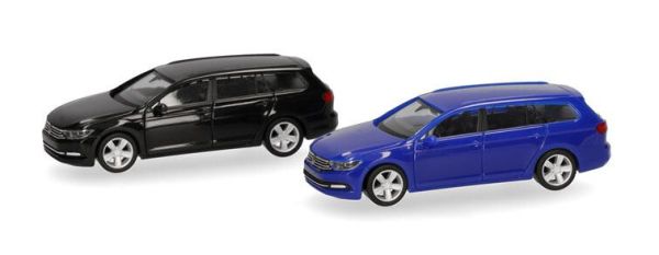 HER013772-003 - VOLKSWAGEN Passat Variant nera e blu - 2 pezzi da assemblare - 1