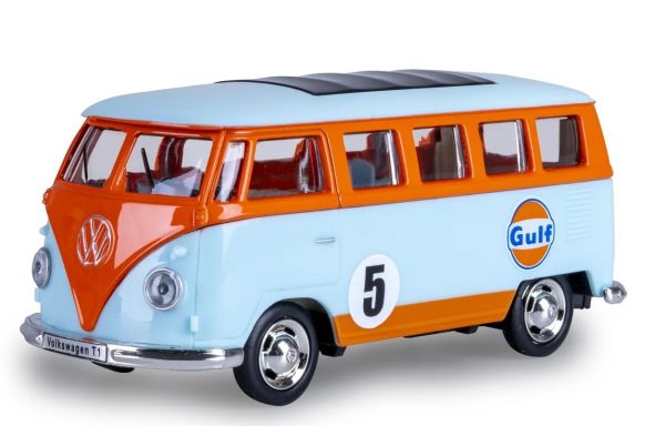 JAM402604 - VOLKSWAGEN T1 del 1967, Blu e Arancione GULF Pull-Back - 1