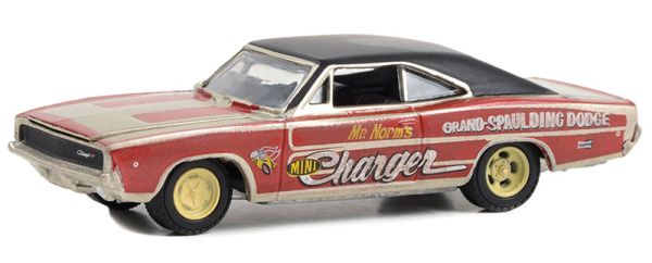 GREEN41160-B - DODGE Charger 1968 - La mini charger di Mr Norm della serie RUNNING ON EMPTY, in blister - 1
