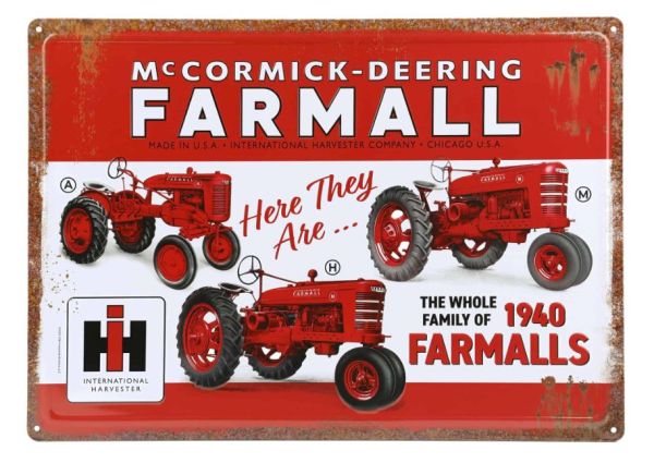 42051 - Insegna in metallo della famiglia FARMALL, 1940 - 43x30 cm - 1