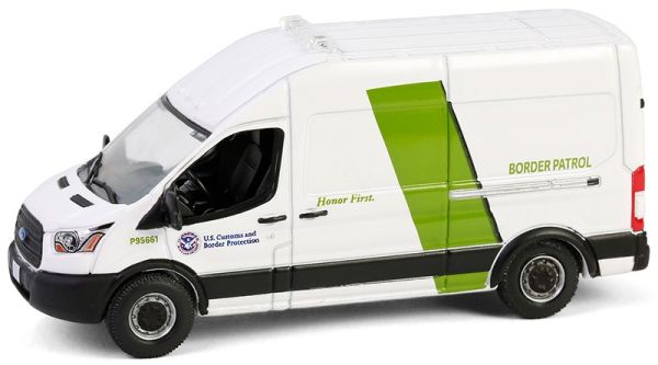 GREEN43035-E - FORD Transit 2020 bianco Servizio doganale degli Stati Uniti della serie HOT PURSUIT in blister - 1