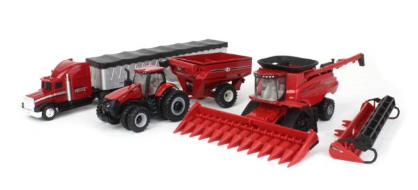 ERT44384 - CASE IH 8250 Harvester Tractor Package CASE IH 340 Grain Trailer e CASE IH Truck Trailer - 1