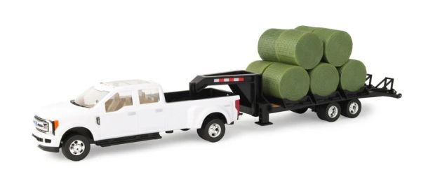 ERT46631 - FORD F-350 con rimorchio a collo di cigno e balle - 1