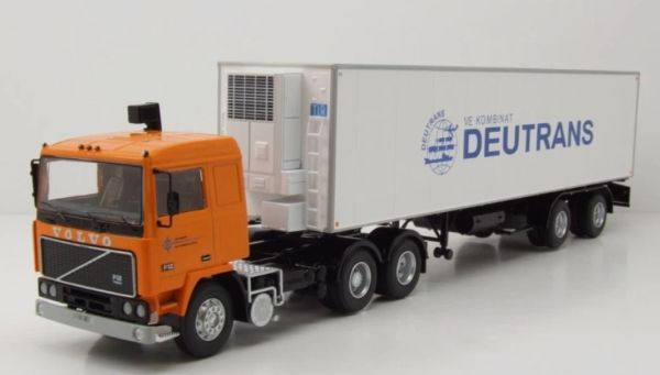 PRX47217 - VOLVO F12 6x4 1980 con rimorchio refrigerato a 2 assi - DEUTRANS - 1