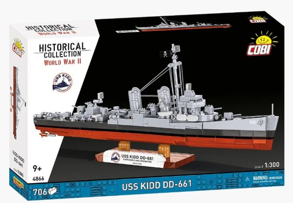 COB4866 - Cacciatorpediniere USS Kidd DD-661 - 706 pezzi - 1