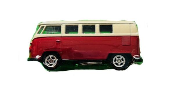 WEL52020K-ROUGE - Portachiavi VOLKSWAGEN Bus Tipo 1 1963 Rosso e Bianco - 1