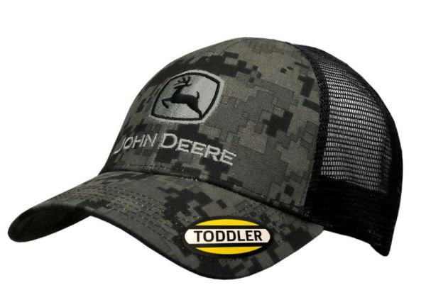 MC53080407BK - Cappellino grigio per bambini JOHN DEERE con retro in rete nera - 1