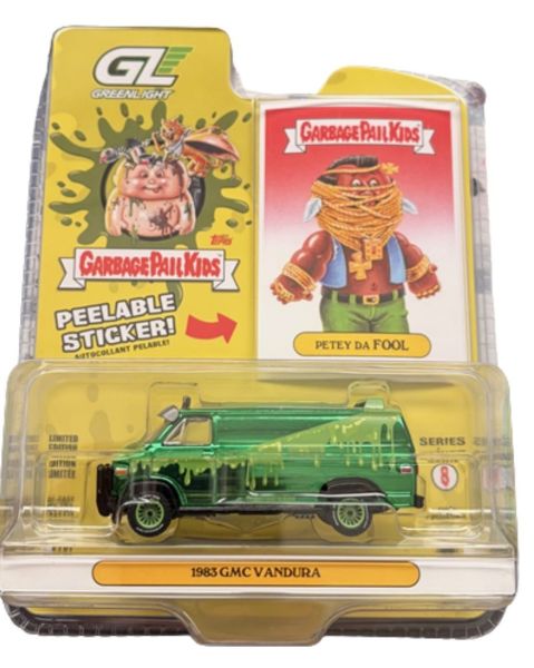 GREEN54120-A-VERT - GMC Vandura verde del 1983 - Petey Da Fool della serie Garbage Pail Kids, ancora nella sua confezione originale. - 1