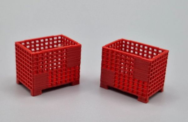 MSM5471/05 - Scatole per pallet in rete metallica rossa - L.24 x P.16 x H.19,4 mm - 1