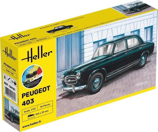 HEL56161 - Kit di avviamento con vernice e accessori - PEUGEOT 403 da assemblare - 1