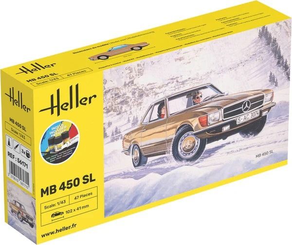 HEL56171 - Kit di avviamento con vernice e accessori - MERCEDES-BENZ 450 SL da montare - 1