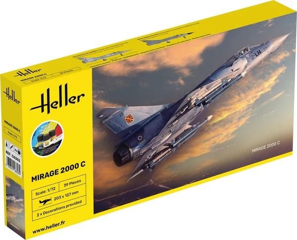 HEL56303 - Kit di avviamento con vernice e accessori - MIRAGE 2000 C da assemblare - 1