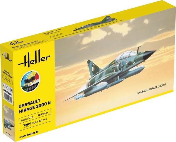 HEL56321 - Kit di avviamento con vernice e accessori - DASSAULT Mirage 2000 N da assemblare - 1