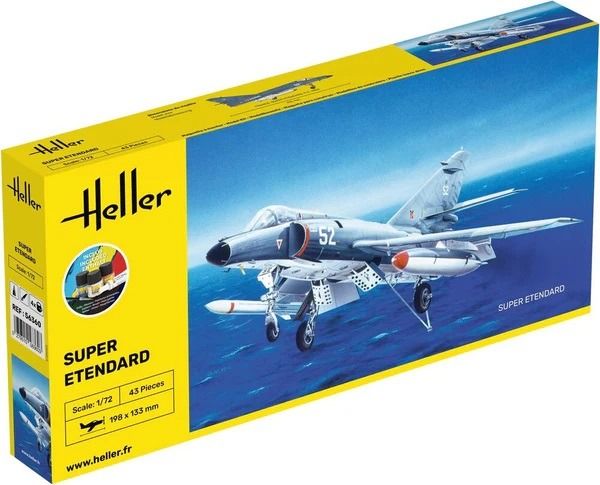 HEL56360 - Kit di partenza con vernice e accessori - DASSAULT Super-Etendard da assemblare - 1